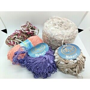 Lot of 5 Specialty Novelty Yarn Skeins & Partials di.ve Makari Jakobsdalsgarn Fi
